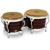 Image de Latin Percussion Generation II Bongos en bois 7 1/4" + 8 5/8" Chromé/Marron