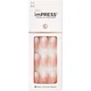 Image de KISS imPRESS Awestruck, manucure à presser, carré de longueur moyenne, avec technologie PureFit, comprend un tampon de préparation, une mini lime, un bâton à cuticules et 30 faux ongles