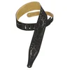 Image de Levy's Leathers MS17T04-BLK Sangle pour guitare - Skulls design - cuir