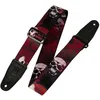 Image de Levy's MPS2-093 Sangle de guitare en polyester Motif têtes de mort 5 cm
