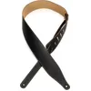 Image de Levy's Leathers DM17-BLK Sangle de guitare en cuir véritable noir