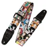 Image de Levy's Leathers MPD2-104 Sangle de guitare en polyester avec extrémités en cuir Motif figurines pop art Largeur 5 cm