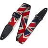 Image de Levy 's Leathers Sangle de guitare en polyester avec impression Sublimation Motif drapeau distressé 5,1 cm Grande-Bretagne 0 0