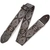 Image de Levy's Leathers Hootenanny Sangle de guitare vintage tissée jacquard avec dos en cuir synthétique 5 cm (M8HTV-24)