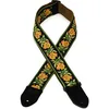 Image de Levy's MC8JQ-004 Sangle de Guitare Jacquard Weave Cotton Backing & Suede Ends - Rosa Yellow
