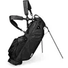 Image de Sunday Golf Ryder Sac de Golf léger de 2,2 kg avec Fermetures éclair étanches, 7 Poches spacieuses, Porte-Gants Velcro et Capuche de Pluie. Sac de Golf idéal pour jusqu'à 14 Clubs, Noir Mat