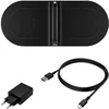 Image de HyperX ChargePlay Base   Chargeur sans fil certifié-Qi, Doubles bases, Charge jusqu’à deux appareils, Indicateur de chargement, Compatible avec tout appareil Qi (prise EU)