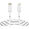Image de Belkin Câble USB-C vers Lightning (câble de recharge rapide pour iPhone 13, 13 Pro, 13 Pro Max, 13 mini et modèles antérieurs ; câble Boost Charge USB-C certifié MFi ; blanc, 1 m)