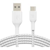 Image de Belkin câble tressé USB-C vers USB-A pour smartphone blanc - 1 m