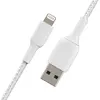 Image de Belkin Câble USB A - Lightning à Gaine tressée/ 1M Blanc