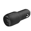Image de Belkin Chargeur de voiture double USB Boost Charge 24 W (pour iPhone 14,14 Plus, 14 Pro, 14 Pro Max, 13, 12 et modèles précédents, chargeur de voiture pour téléphones Android)