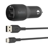 Image de Belkin Boost Charge  Dual USB Car Charger + câble USB-C - 24W
