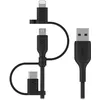 Image de Belkin Câble universel (câble de recharge 3-en-1 USB-C, Lightning, micro-USB, pour smartphones, tablettes, batteries externes, etc., 1 m)