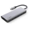 Image de Belkin Adaptateur USB-C multiport 7-en-1 (avec 4K HDMI, USB-C, 2 x USB A, audio 3,5 mm, SD 3.0 et micro-SD 3.0, pour MacBook Pro, MacBook Air, iPad Pro, XPS, etc.)
