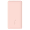 Image de Belkin Batterie Externe BOOST CHARGE  10 000 mAh avec USB-C 15W, Double Port USB-A, Câble USB-A vers USB-C 15 cm, Rose