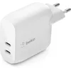 Image de Belkin Chargeur secteur USB-C PD 40 W (deux ports USB-C, 20 W par port, recharge Power Delivery pour iPhone 14 ou 13, iPad Pro, Galaxy, etc.)