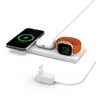 Image de Belkin Chargeur MagSafe 3-en-1, certification MFi, chargeur sans fil rapide pour iPhone 16, 15, 14, 13, 12 Series, Apple Watch 10, 9, 8, 7, 6, Ultra (et versions antérieures), AirPods 2, AirPods Pro