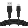 Image de Belkin BoostCharge Flex câble USB-C vers USB-A en silicone, certifié USB-IF, câble USB C pour iPhone 16, iPhone 15, Samsung Galaxy S24, S23, S22, iPad, MacBook, Note, Google Pixel, etc, 2 m, noir