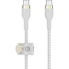 Image de Belkin BoostCharge Pro Flex câble à gaine tressée USB-C vers USB-C, Certifié USB-IF, recharge Power Delivery, câble USB C pour iPhone 16, 15, MacBook, iPad Pro, Galaxy S24, Pixel, etc, 1 m, blanc
