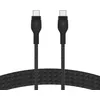 Image de Belkin BoostCharge Pro Flex câble à gaine tressée USB-C vers USB-C, Certifié USB-IF, recharge Power Delivery, câble USB C pour iPhone 16, 15, MacBook, iPad Pro, Galaxy S24, Pixel, etc, 2 m, noir