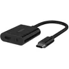 Image de Belkin Adaptateur RockStar  USB-C® 3,5 mm audio + recharge (adaptateur audio avec USB-C Power Delivery de 60 W, pour iPhone 15, iPad Pro, Galaxy, Note, Google Pixel, LG, Sony Xperia, etc., noir)