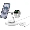Image de Belkin BoostCharge Pro Station de Recharge 3-en-1 avec Qi2, 15 W, MagSafe, pour l'iPhone 17, iPhone Air, 16, Pixelsnap, AirPods, Apple Watch, etc., Adaptateur Secteur Inclus - Blanc