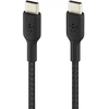 Image de Belkin BoostCharge Câble tressé USB-C vers USB-C 15 cm compatible iPhone 16/16 Pro/16 Pro Max/16 Plus, Galaxy S24/S23/Note10/Note9, Pixel 9/8, iPad Pro - Noir