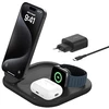 Image de Belkin BOOST CHARGE station de charge sans fil Qi2 3-en-1, 15 W, noir