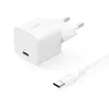 Image de Belkin Chargeur Secteur USB-C (25W, câble USB-C de 60 W et de 1 m, Prise USB pour Smartphone, PD 3.0 avec PPS, pour Apple iPhone 16 Serie, iPad Pro, Samsung Galaxy S25, Nintendo Switch, etc., Blanc)