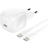 Image de Belkin BoostCharge Chargeur secteur compact avec câble USB-C vers USB-C, 45 W - Blanc