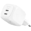 Image de Belkin Chargeur USB C Multiple, 50 W, Chargeur Secteur GaN 2 Ports, Recharge Rapide pour MacBook, iPhone 17, iPad Pro, Chromebook, Galaxy S25 Ultra, Pixel 10, etc. - Accessoires de Voyage - Blanc