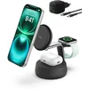 Image de Belkin UltraCharge Pro 3 en 1 Chargeur Induction Qi2 25W, Station de Charge pour iPhone 17, iPhone Air, Apple Watch, AirPods, Pixelsnap, Compatible avec MagSafe avec Ventilateur, Chargeur 45W - Noir