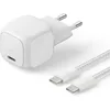 Image de Belkin BoostCharge Chargeur USB C GaN (30 W) avec Câble Tressé (2 m)