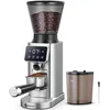 Image de AMZCHEF Moulin A Café Électrique Avec Support Amovible Et Récipient | Écran Tactile LCD | 24 Réglages Précis | Moulin A Cafe Grain Pour Espresso/Filtre/Bec Verseur/Infusion A Froid/Cafetière A Piston