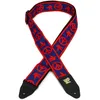 Image de Ernie Ball Sangle en jacquard, symbole Peace and Love et colombe rouge/bleu