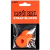 Image de Ernie Ball Strap Blocks - Rouge - Pack de 4