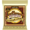 Image de Ernie Ball Custom Light Earthwood 80/20 Bronze Cordes pour Guitare Acoustique Tirant 11,5-54 Pack de 3 Jeux