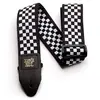 Image de Ernie Ball Sangle de Guitare/Basse Jacquard Classique - Damier Noir et Blanc
