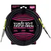 Image de Ernie Ball Câble d’instrument, connecteur droit, 6 m, noir