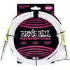 Image de Ernie Ball Câble d’instrument, connecteur droit et coudé, 3 m, blanc