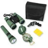 Image de Carson AdventurePak Kit d'outils d'exploration éducative Ensemble de 5 pièces pour enfants avec jumelles de terrain, boussole, lampe de poche, sifflet de signalisation et thermomètre (HU-401)