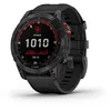 Image de Garmin - fenix 7, Solar - Montres GPS multisports connectée haute performance - Gray avec bracelet noir - Boitier 47 mm