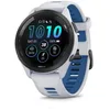 Image de Garmin Forerunner 265 - Montre GPS de Running avec écran AMOLED - Blanche avec Bracelet en Silicone Blanc/Bleu - Boîtier 46 mm