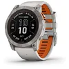 Image de Garmin f nix 7X Pro Sapphire Solar, Montre Intelligente GPS Multisport, Lampe de Poche intégrée, capacité de Charge Solaire, Gris Brouillard/Orange Ambre