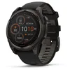 Image de Garmin Fenix 8 47 mm, Solaire, Saphir, Carbone Gris Titane avec Noir/Gris Galets en Silicone