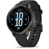 Image de Garmin Venu 4 - Montre GPS connectée forme et santé avec écran Ultra-Lumineux et coloré, Lampe LED intégrée et Fonctions connectée - Noir et Gray avec Bracelet Noir - Boîtier 41mm