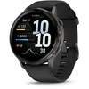 Image de Garmin Venu 4 - Montre GPS connectée forme et santé avec écran Ultra-Lumineux et coloré, Lampe LED intégrée et Fonctions connectée - Noir et Gray avec Bracelet Noir - Boîtier 45 mm