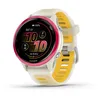 Image de Garmin® Forerunner® 570 Montre intelligente GPS avancée pour course et triathlon 42 mm Affichage AMOLED Fonctions d'entraînement et de récupération Aluminium framboise avec bande translucide Os/Mangue