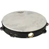 Image de Remo World Percussion Tambourin 10" Simple rangée   Cadre Acousticon, Peau Fiberskyn 3, Finition Quadura Noire, Accordé en usine, 8 paires de cymbalettes   TA-5110-70