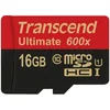 Image de Transcend Carte Mémoire microSDXC 16 Go Classe 10 UHS-I 600x (Ultimate) TS16GUSDHC10U1
